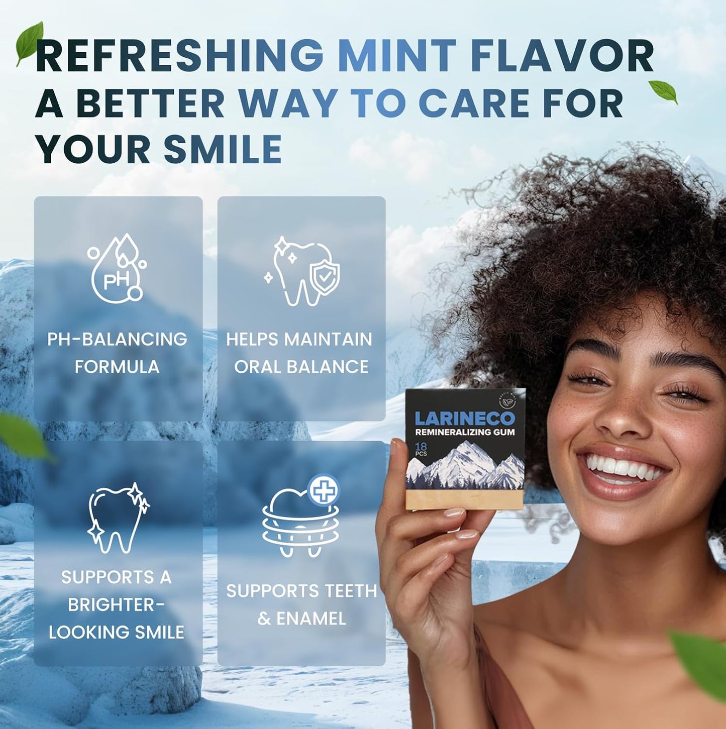 Larineco Remineralizing Gum – 36 Pieces, Mastic Mint